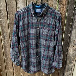 Pendleton Vintage Men’s Country Traditionals 100% Virgin Wool Plaid Shirt Sz M